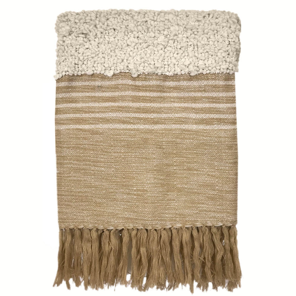 DECKE Tribal Cremefarben - Beige, Textil (125/150cm) - Malagoon