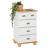 APOTHEKERKOMMODE COLMAR - Weiß/Braun, Holz (49/80/39cm) - IDIMEX
