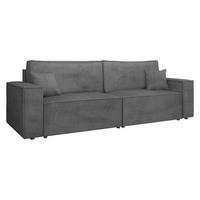 SCHLAFSOFA Karl Cord - Schwarz/Grau, Holz/Kunststoff (245/82/90cm) - MIRJAN24
