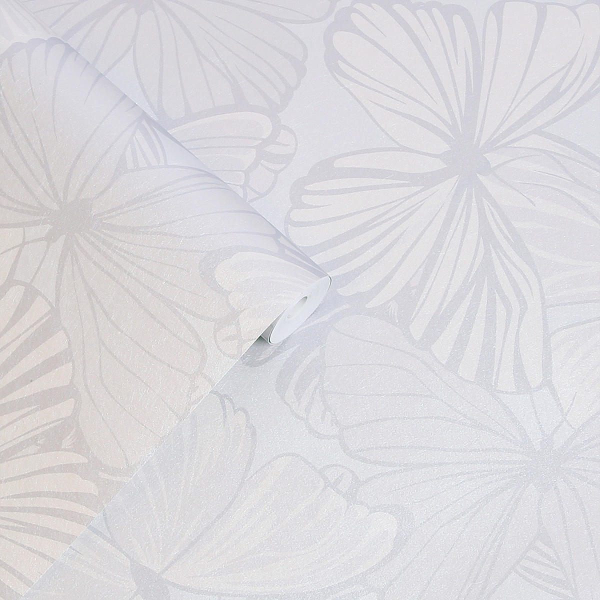 VLIESTAPETE Schmetterlingsgarten Zuckergrau | Soft Grey | Schmetterlinge | 10mx52cm - Grau, Papier/Kunststoff (52/1000cm) - Graham & Brown