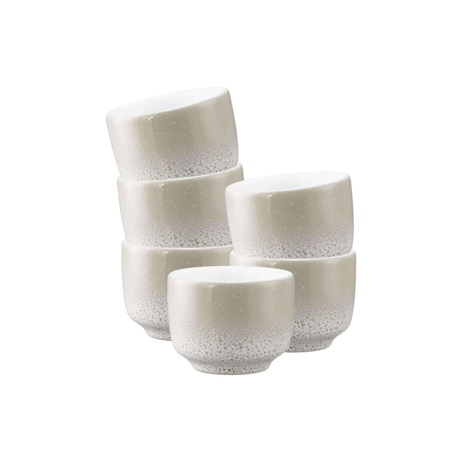 ESPRESSOTASSEN OHNE HENKEL Sento Home Aura cream 80 ml 6er Set - Creme, Keramik (0.08L) - Seltmann Weiden