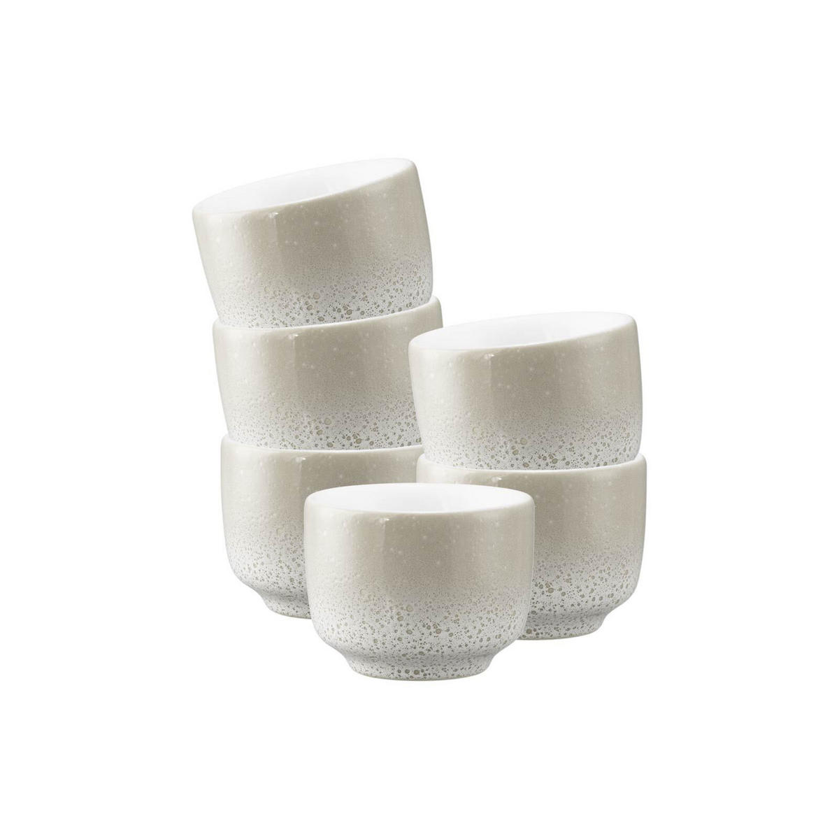 ESPRESSOTASSEN OHNE HENKEL Sento Home Aura cream 80 ml 6er Set - Creme, Keramik (0.08L) - Seltmann Weiden