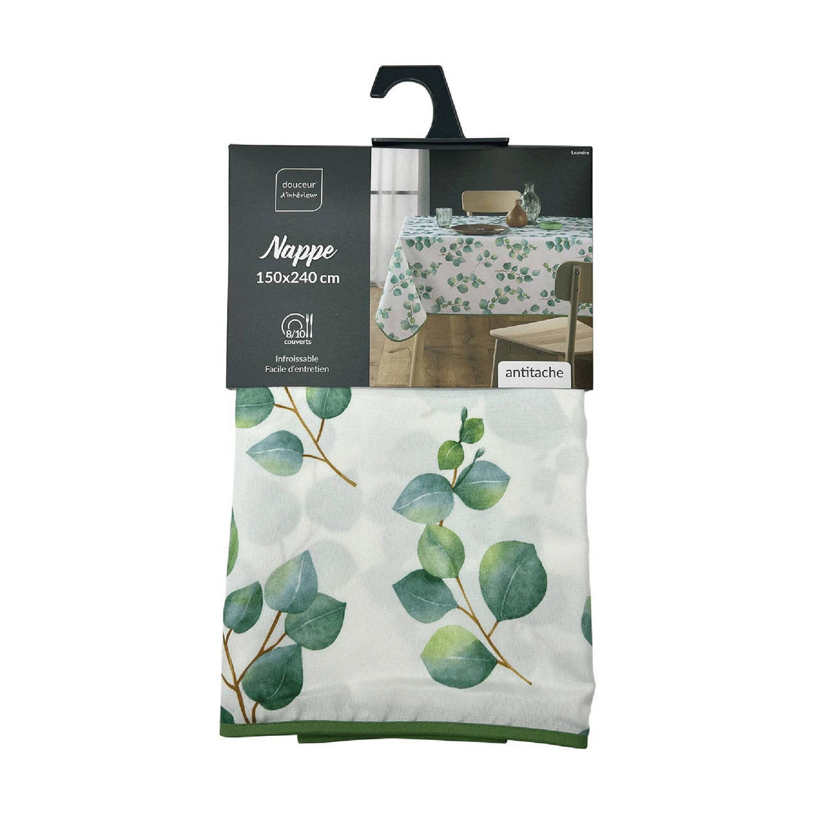 TISCHDECKE Leandre 150/240 cm - Grün, Textil (150/240cm) - Douceur d´intérieur