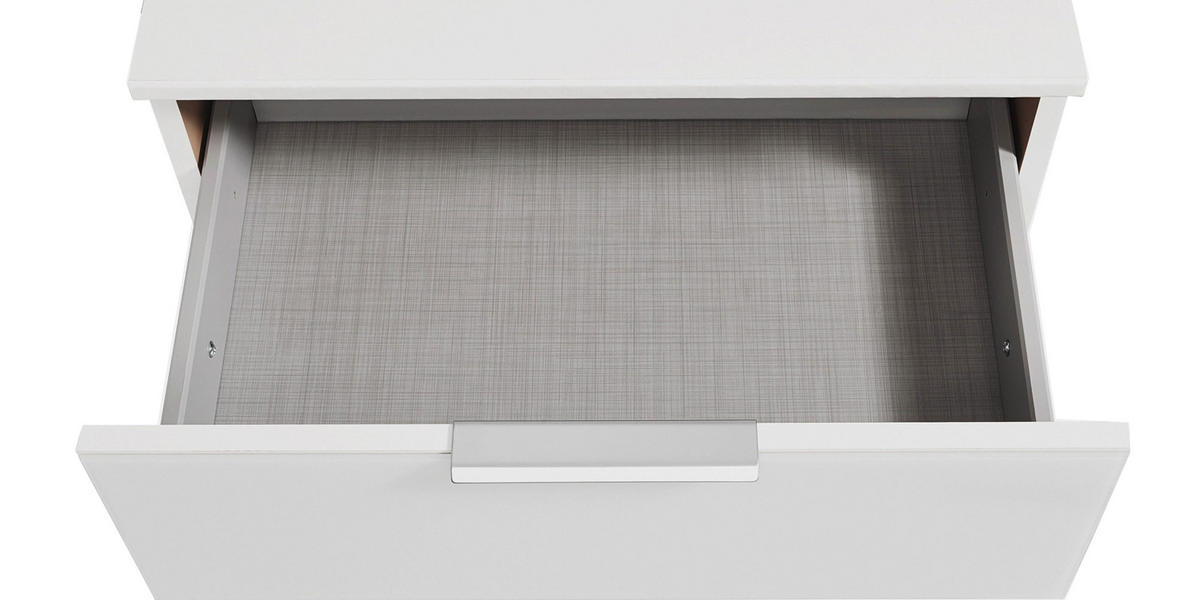 NACHTKONSOLE Easy Plus weiß / Spiegel 52 / 38 / 56cm - Weiß/Grau, Holz/Holzwerkstoff (52/56/38cm) - Wimex