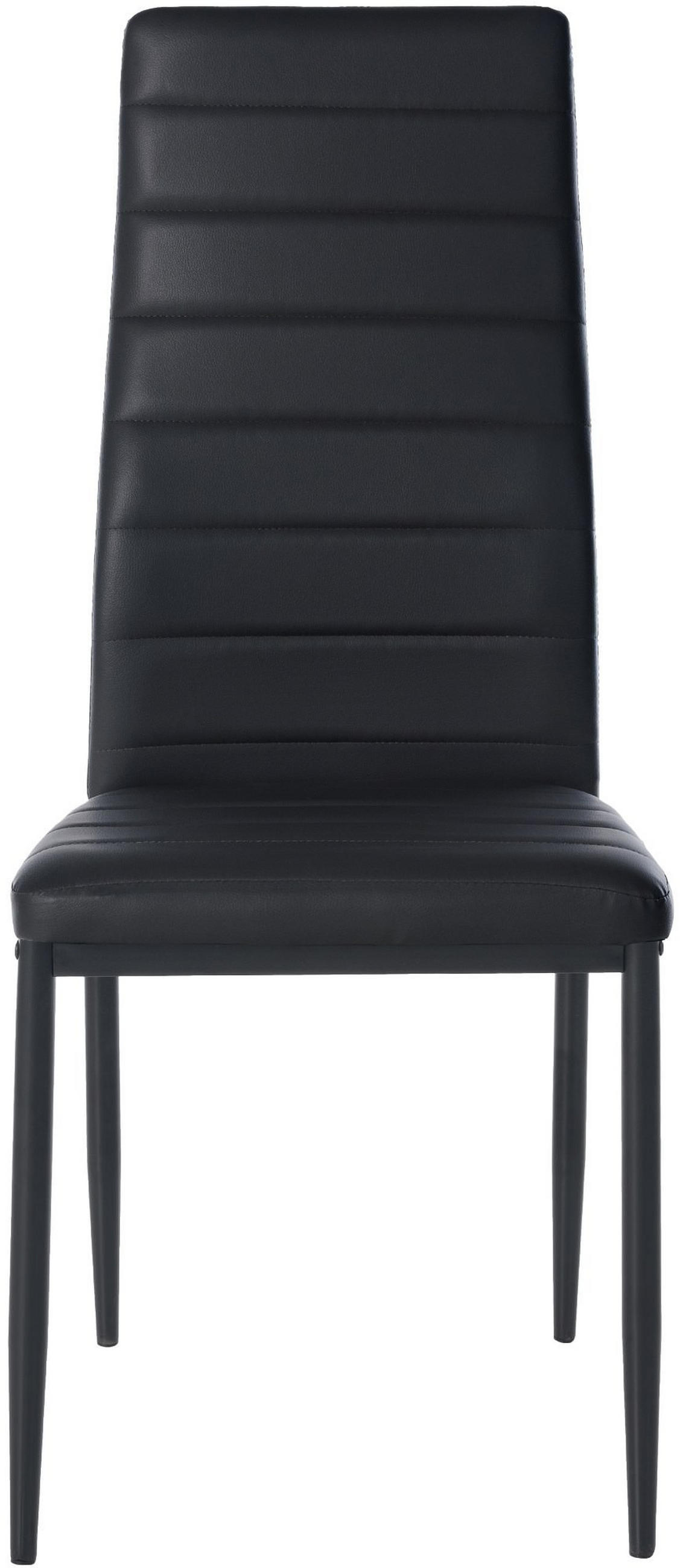 ESSZIMMERSTÜHLE Mayfair 4er Set 99x41,5x40 cm schwarz - Schwarz, Leder (41.5/99/40cm) - furnicato