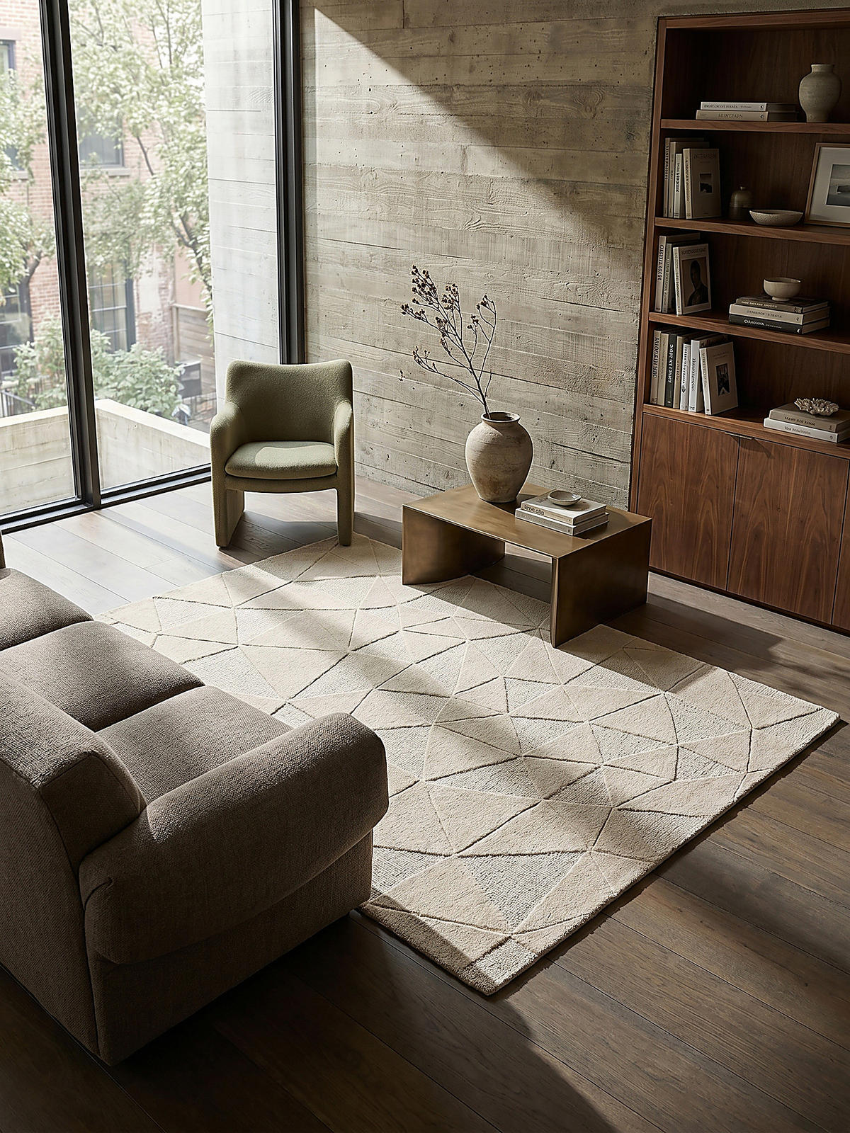 WOLLTEPPICH DEBEN, geometrisch, Natur, 200 x 290 cm - Beige, Textil (200/290cm) - KADIMA DESIGN
