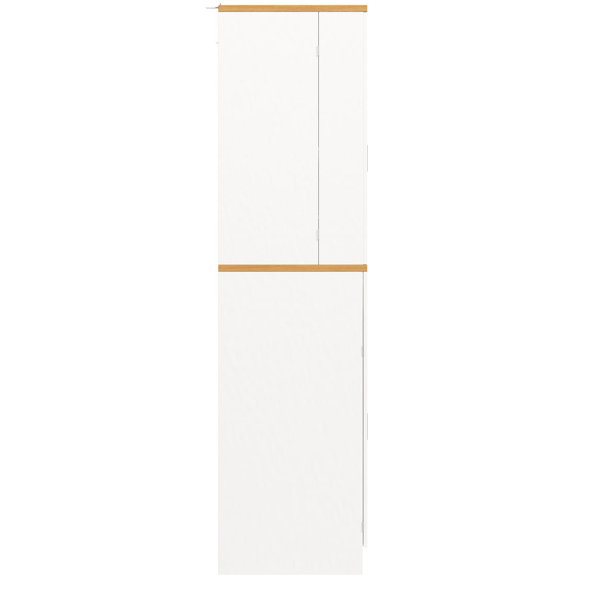 KUHINJSKI ormarić 80/40/180 cm bijeli od MDF-a s ladicama i otvorenim policama - bijela, drvni materijal (80/180/40cm) - OKWISH