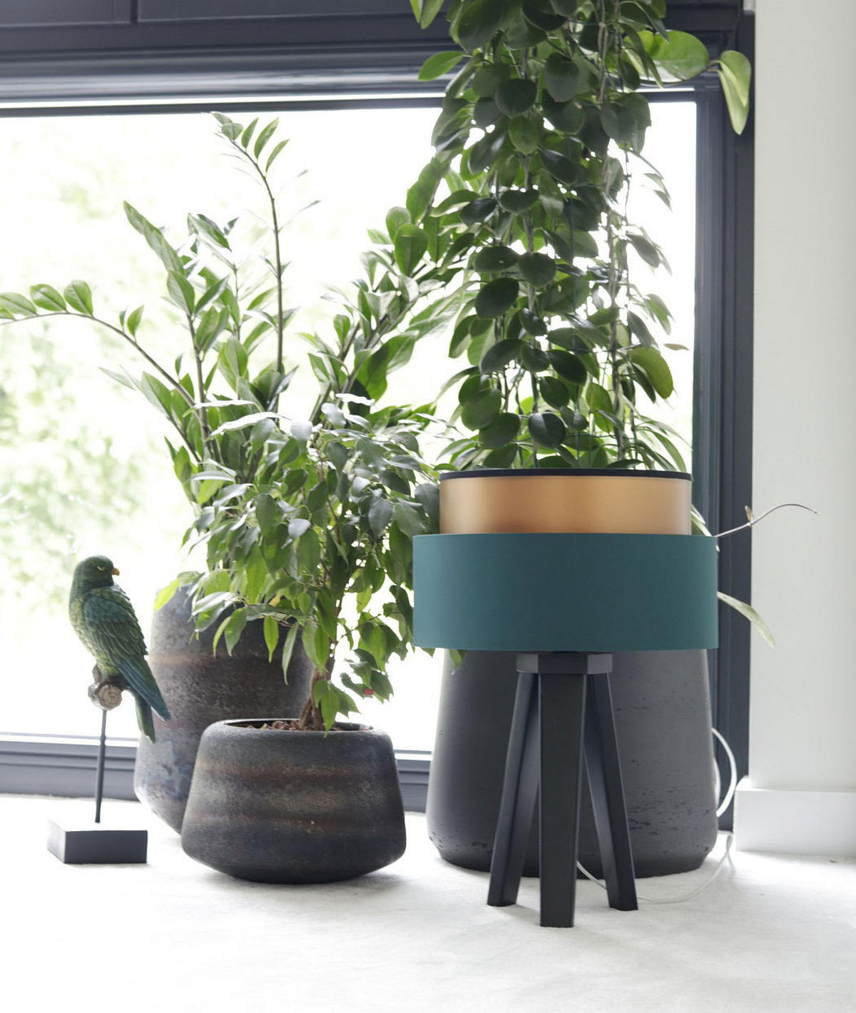 TISCHLAMPE Grün 30/45 cm - Braun, Kunststoff (30/0.7/45cm) - ONZENO