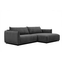 ECKSOFA TAUER 5-Sitzer, dunkelgrau - Dunkelgrau/Schwarz, Holzwerkstoff/Kunststoff (292/174cm) - Courtois Laville