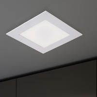LED DECKENLEUCHTE Aluminium Weiß eckig - Weiß, Metall (12/12/2cm)