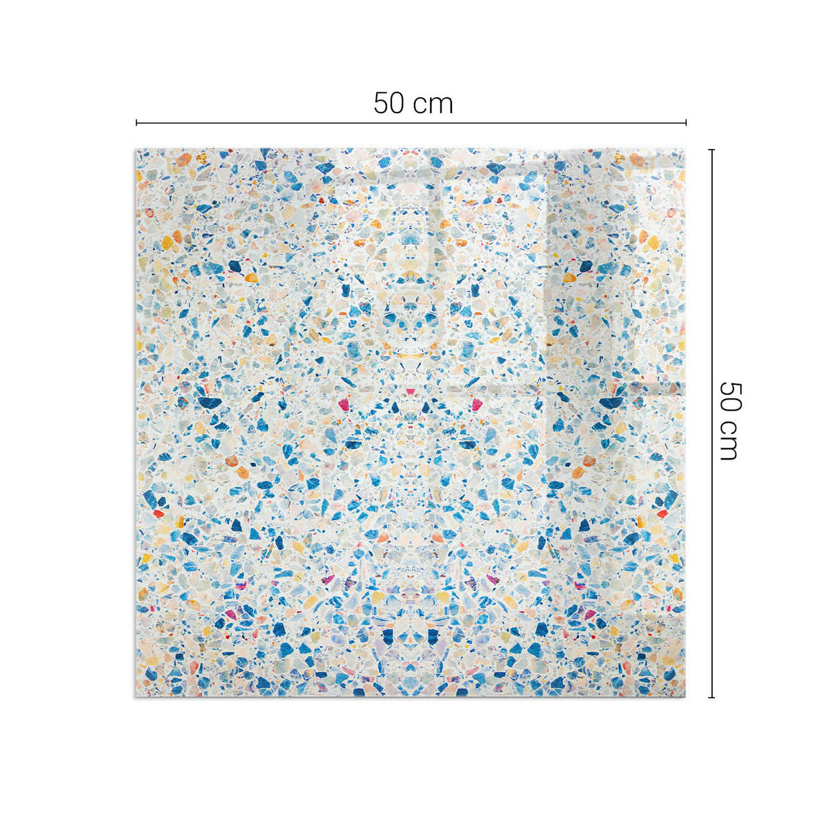 GLASPLATTE für Kamin 50 × 50 cm Weiß - Weiß, Glas (50/50/0.4cm) - ArtPrintCave