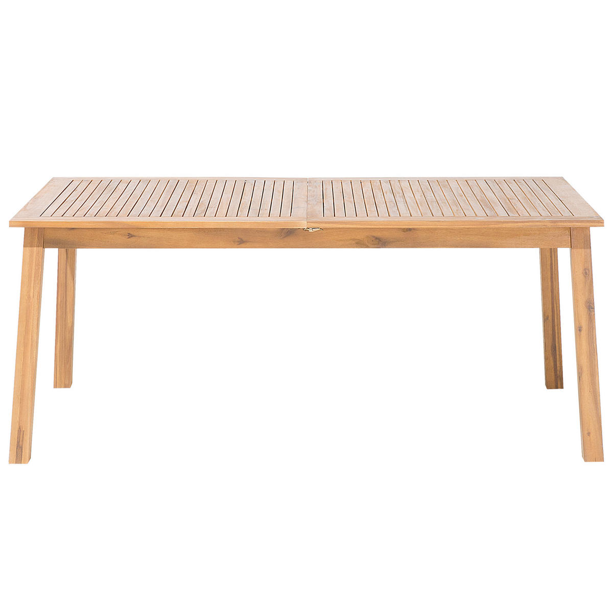 GARTENTISCH Akazienholz hellbraun 180-240/100 cm ausziehbar Cesana - Hellbraun, Holz (100/75/180cm) - Beliani
