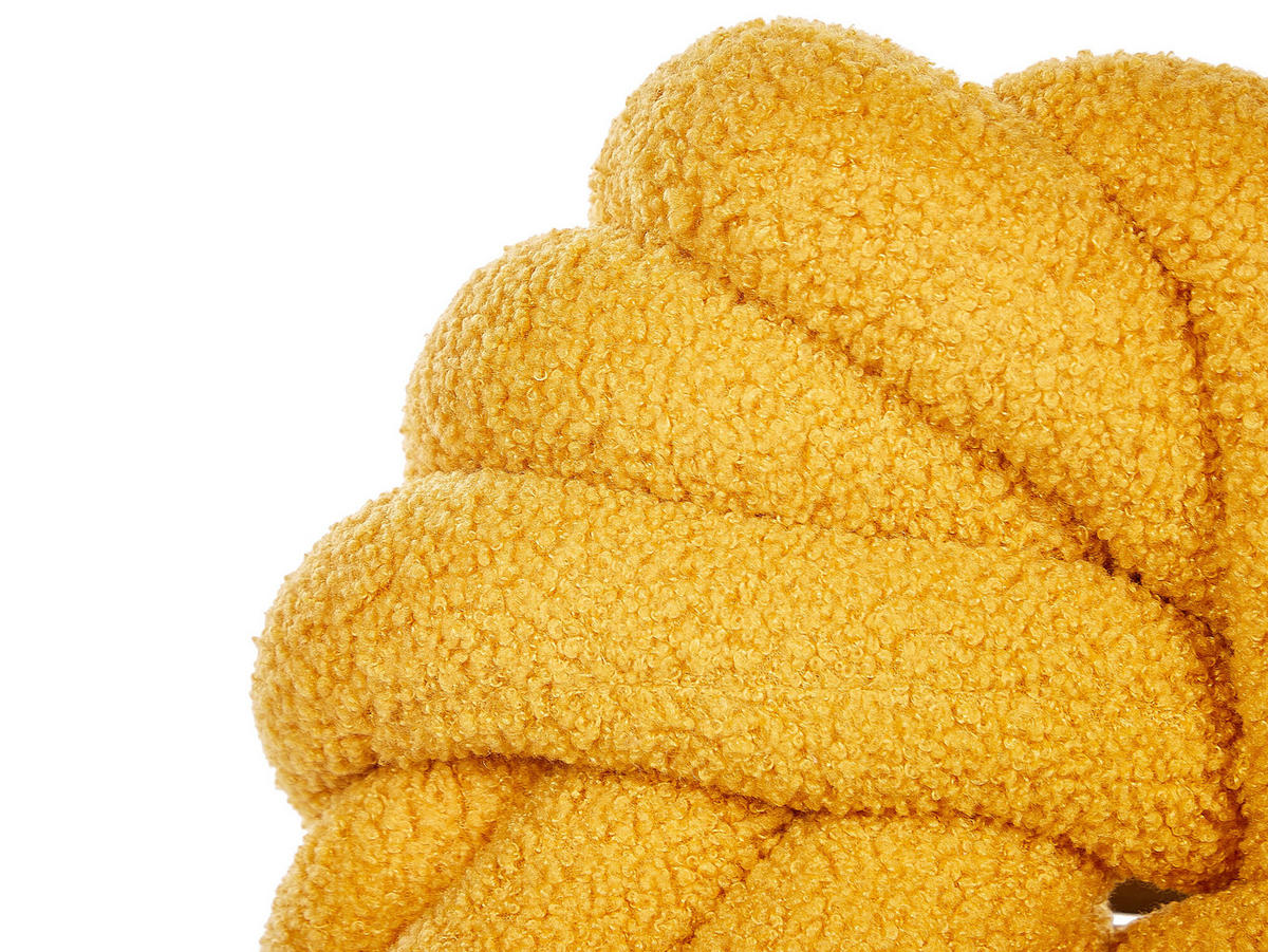 DEKOKISSEN Senfgelb 31/31 cm Akola - Dunkelgelb, Textil (31/31cm) - Beliani