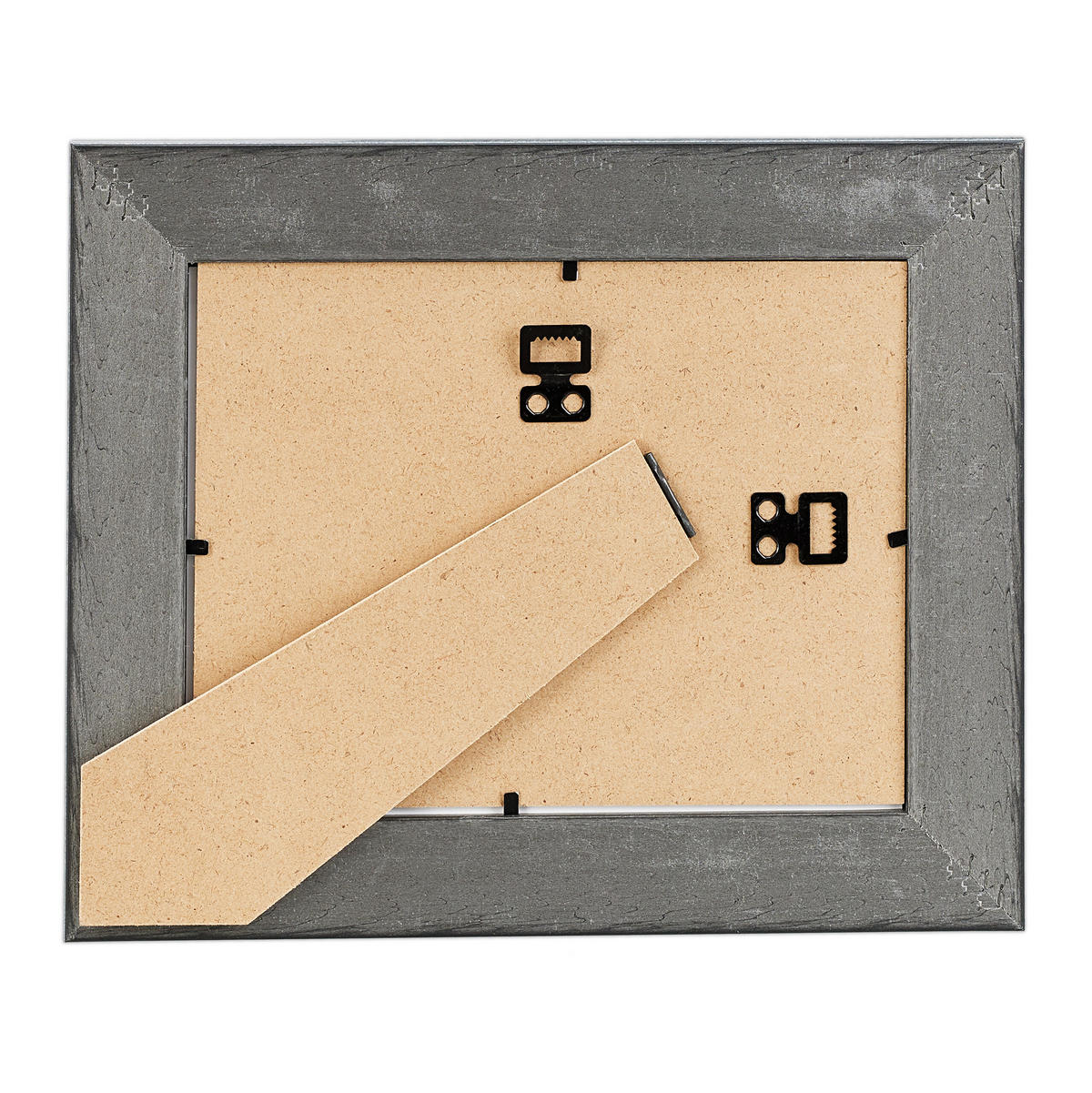 2XBILDERRAHMEN - Silberfarben, Glas/Kunststoff (21.5/26.5/2cm) - Relaxdays