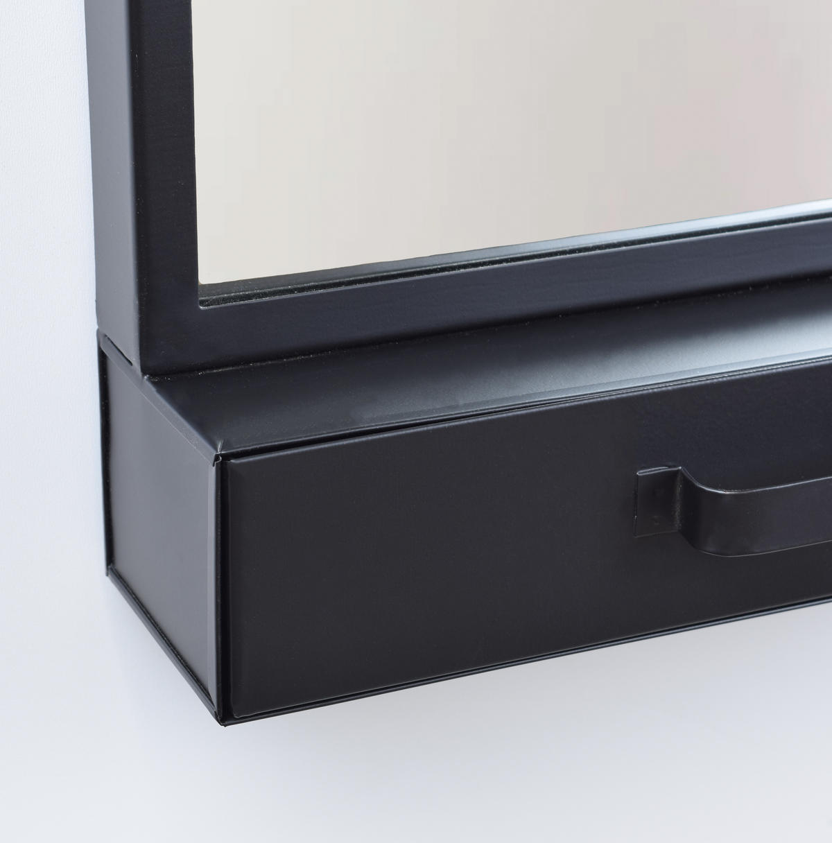WANDSPIEGEL Verona Schwarz - Schwarz, Metall (38/72/4cm) - LOFT42