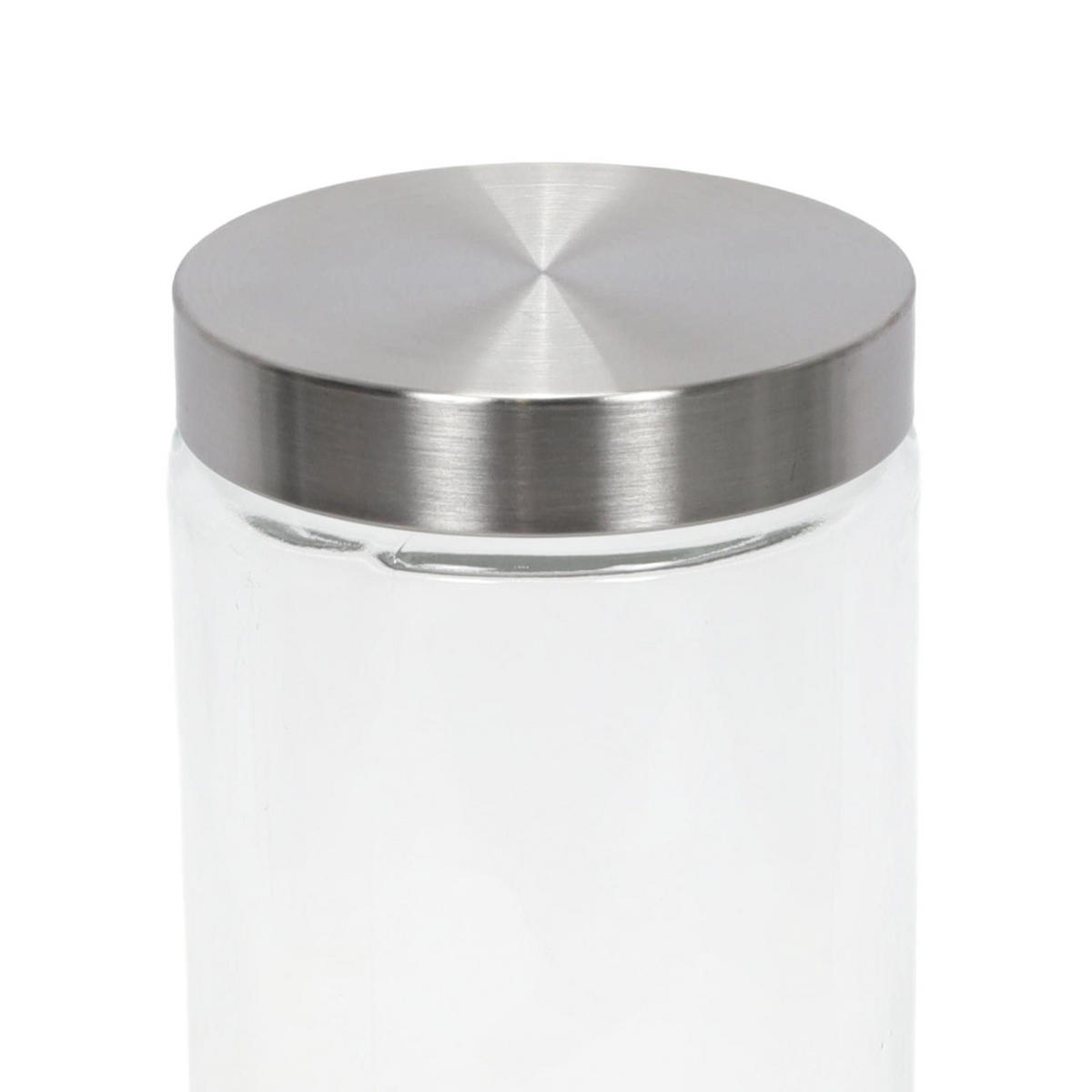 VORRATSDOSE aus Glas 2000 ml 11/11/27,6 cm - Silberfarben, Glas (2L) - 5five Simply Smart