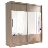 SCHWEBETÜRENSCHRANK 2-Türen 184 cm mit Spiegel in Artisan - Sonoma Eiche, Holzwerkstoff (61.5/200/184.4cm) - Home Collective