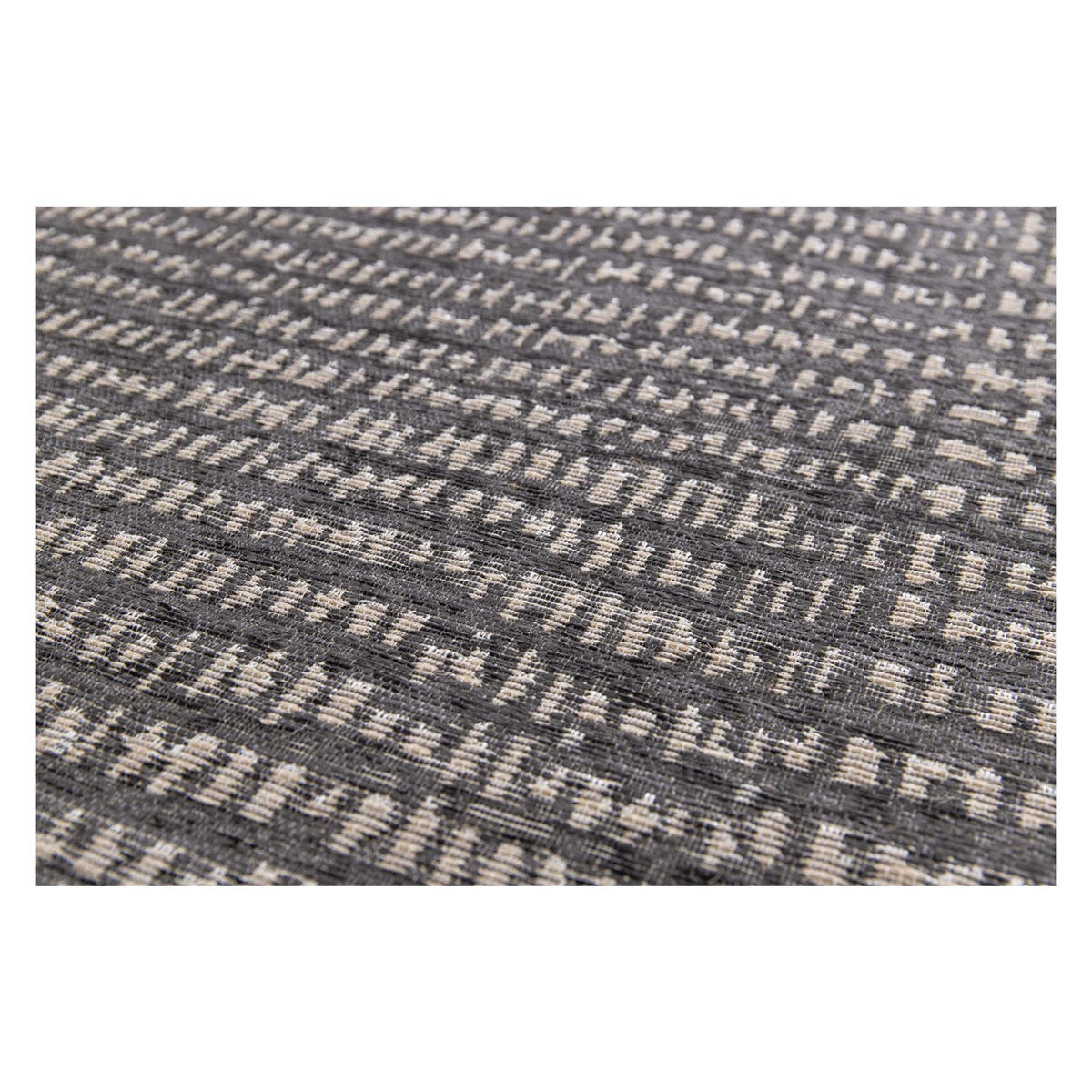TEPPICH Tulla carbonfarben 80 x 150 x 1 cm - Schwarz, Textil (80/150cm) - Vivaraise