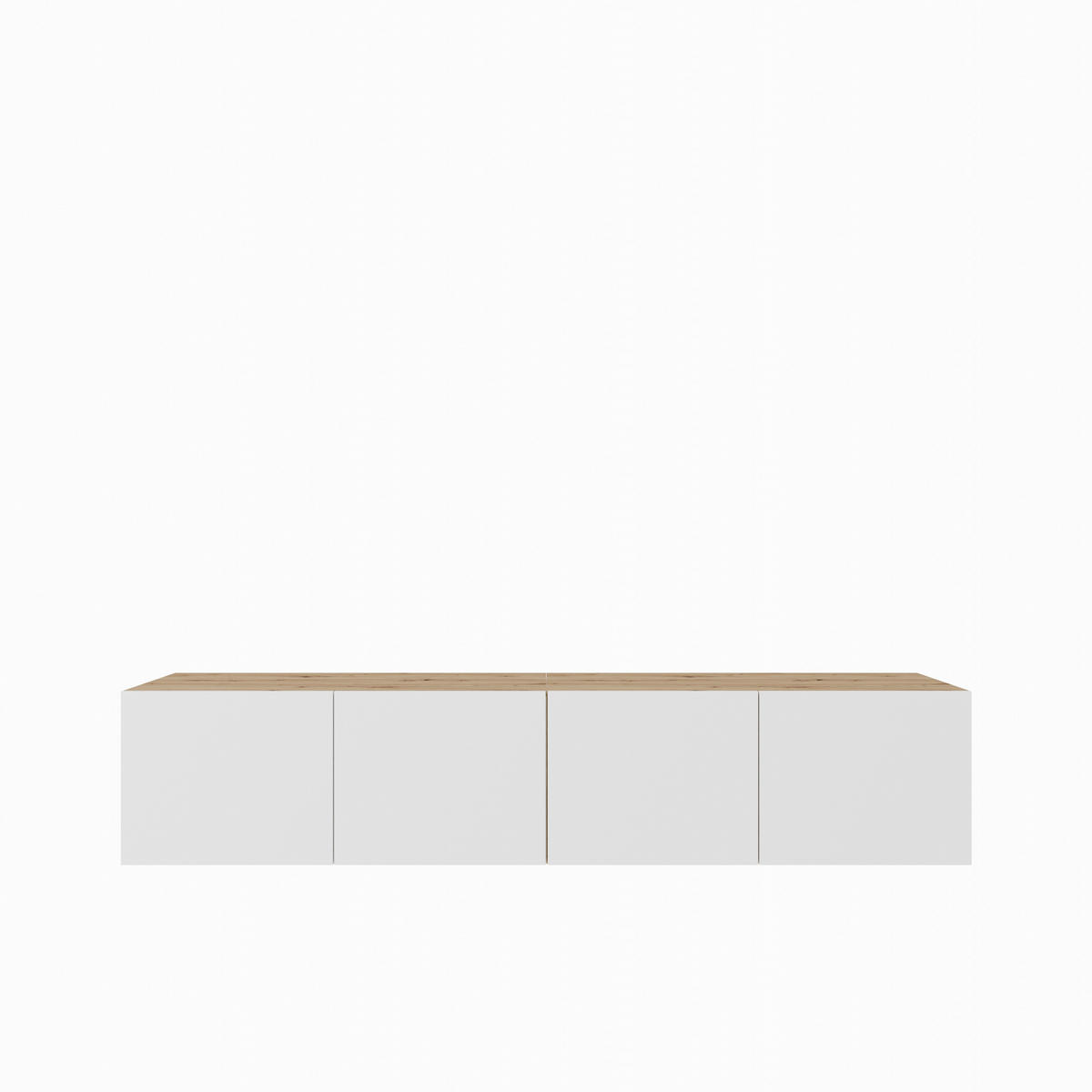 TV-SCHRANK Leo 200 cm (2x100) viertürig, artisan, weiß - Eiche Artisan/Weiß, Kunststoff (200/40/41cm) - Margaret Hadas24