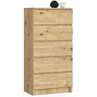 KOMMODE Eiche Artisan 60x40x121 cm - Eiche Artisan, Holzwerkstoff (60/121/40cm) - Akord