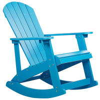 GARTEN-SCHAUKELSTUHL Kunstholz blau Adirondack - Blau, Kunststoff (76/100/94cm) - Beliani