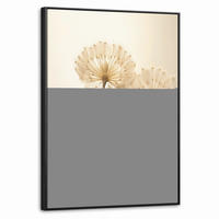 LEINWAND Bilder mit Rahmen - Sonnenlicht - Löwenzahn - Botanisch - Blumen - 70x100 - Creme, Textil (70/100cm) - MuchoWow