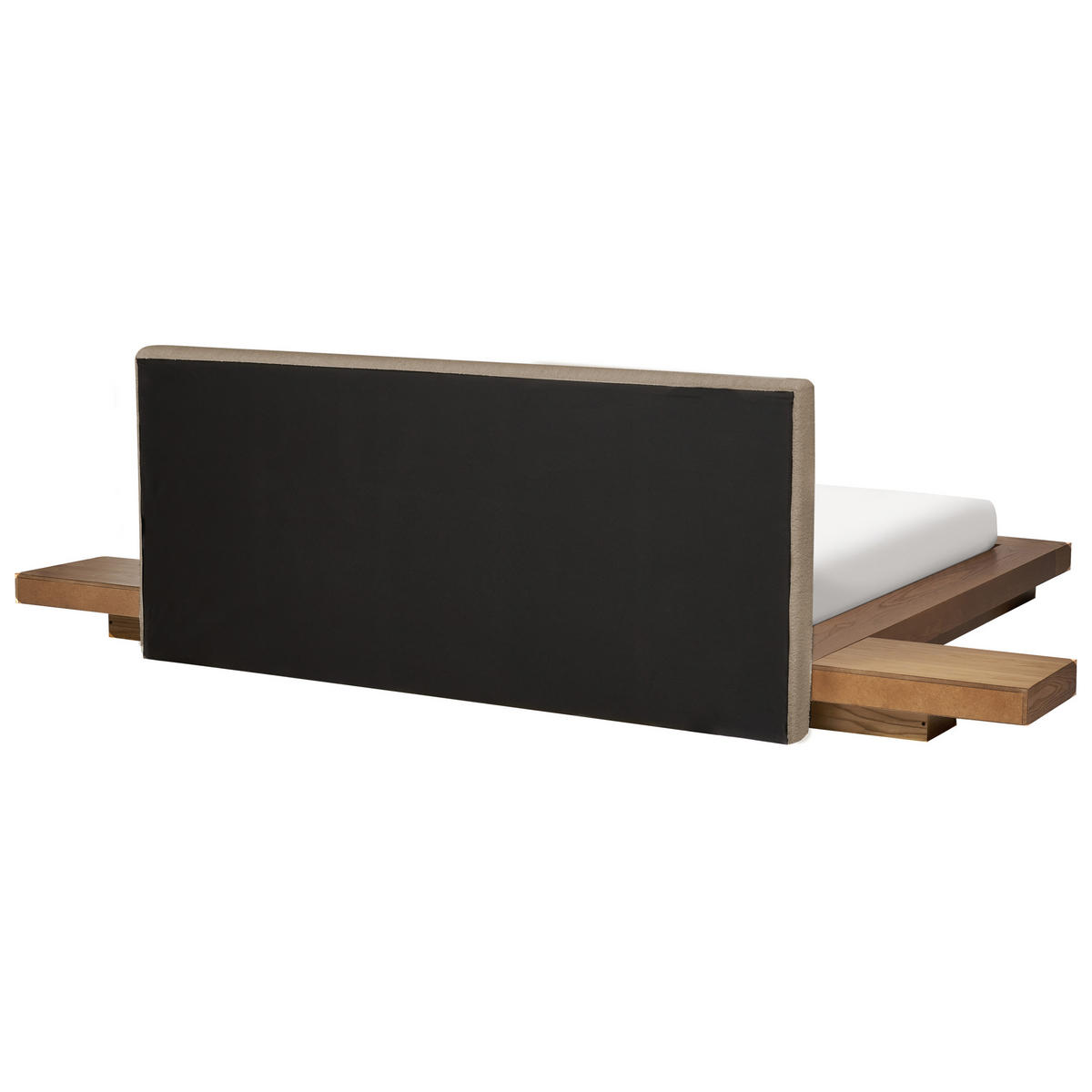 BETT mit Lattenrost 160/200 cm MDF-Platte Hellbraun Zen - Hellbraun, Holz (160/200cm) - Beliani