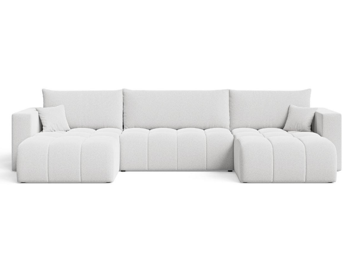 ECKSOFA U Neva Weiß - Weiß, Holz/Textil (370/170cm) - Graingold