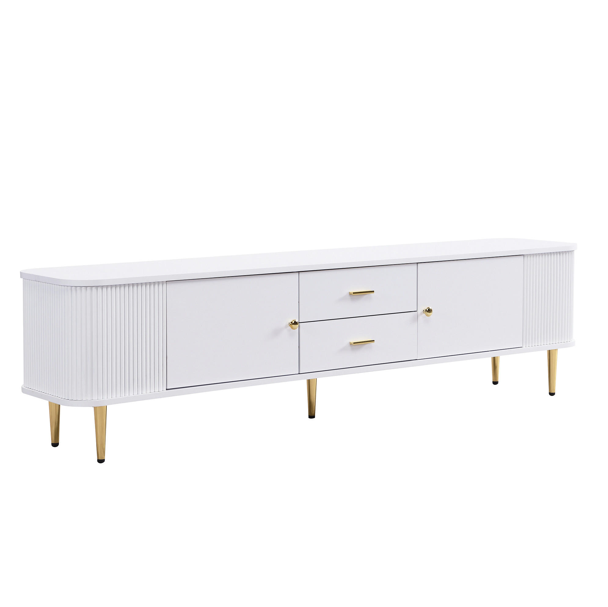TV-ELEMENT mit 2 Schubladen 170 cm MDF Weiß - Weiß, Holzwerkstoff (34/45/170cm) - Beauniv