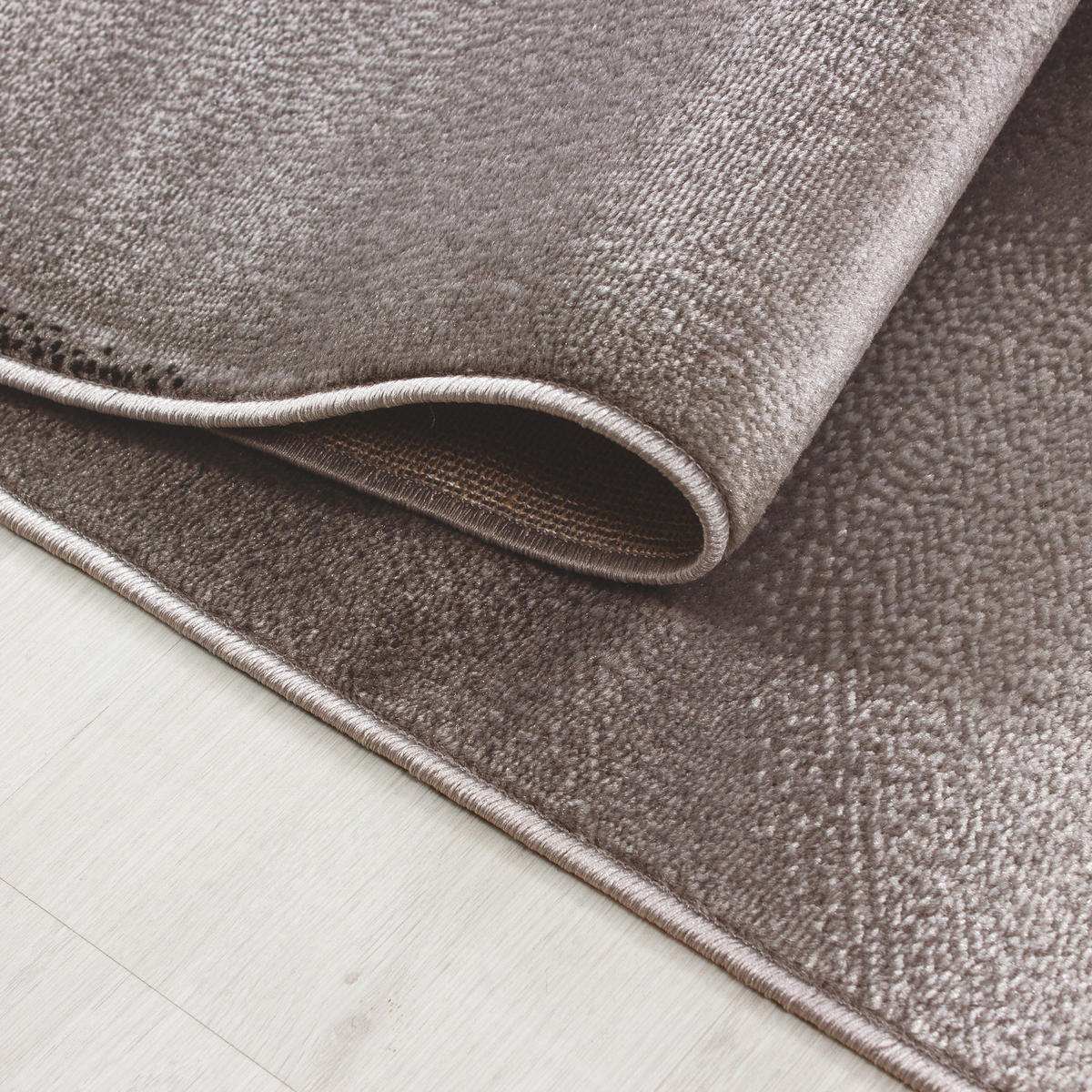 TEPPICH Kurzflor Abstrakte Wellen Polypropylen Wohnzimmer Braun Rechteckig 200x290 - Braun, Textil (200/290cm) - KADIMA DESIGN