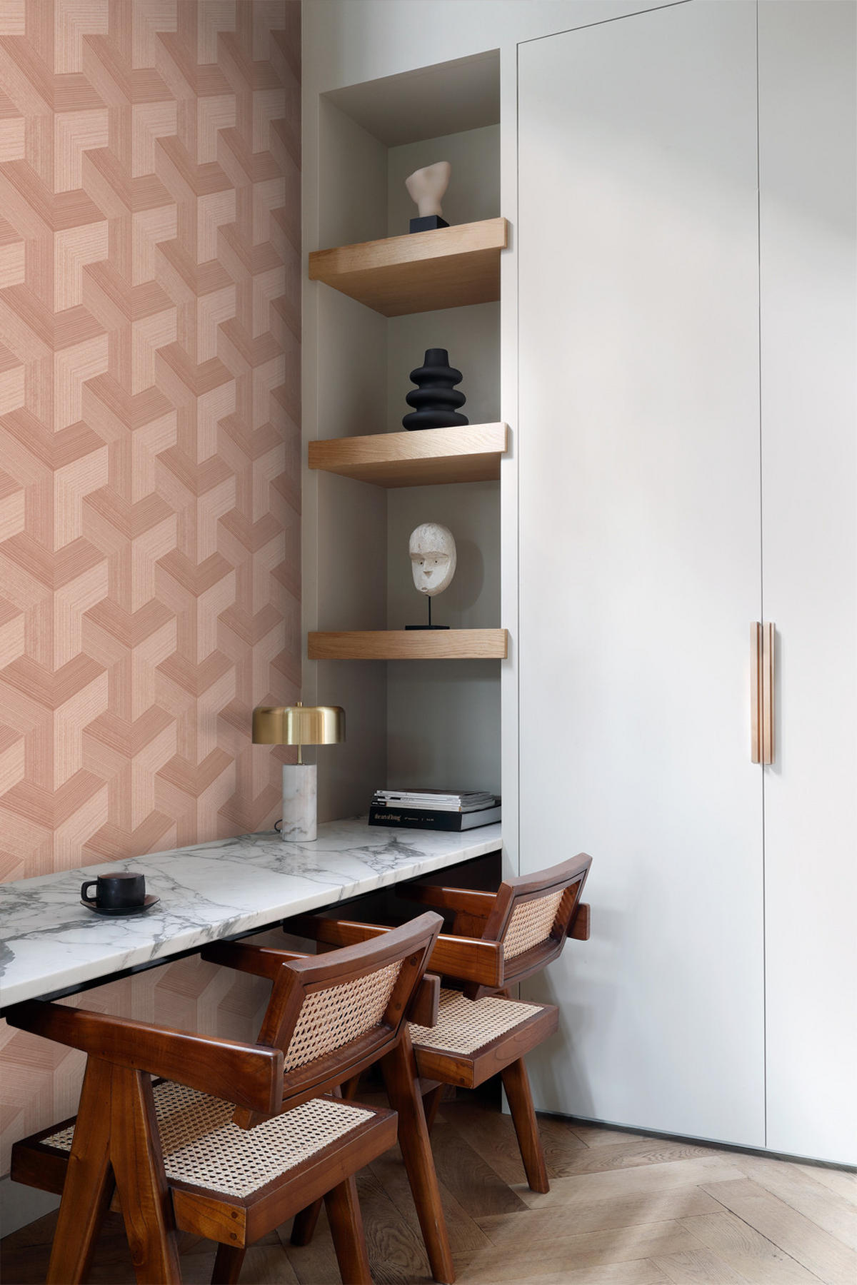 TAPETE 3D-Muster 53 cm x 10.05 m - Terracotta, Papier (53/1000cm) - Origin Wallcoverings