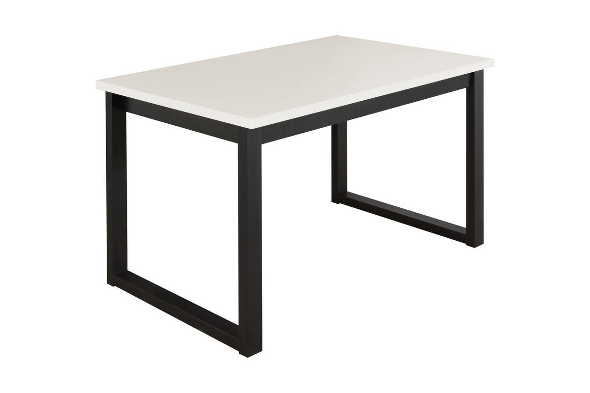 ESSTISCH Ikon 3 S - Schwarz/Cappuccino, Holz/Metall (80/120/79cm) - Leaf Design