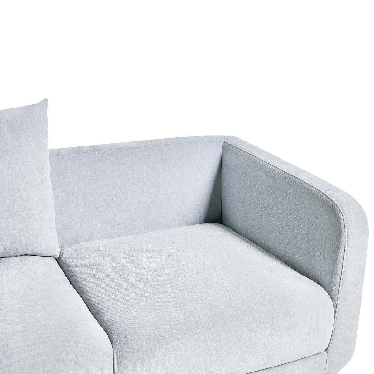 POHOVKA 2-místná Žinylková látka Světle modrá Gimo - světle hnědá, textil (149/83/80cm) - Beliani