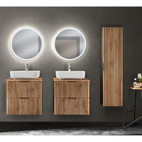 BADMÖBEL-SET 5-TLG. Xanten-56 - Braun, Holzwerkstoff (190/200/47cm) - Lomado