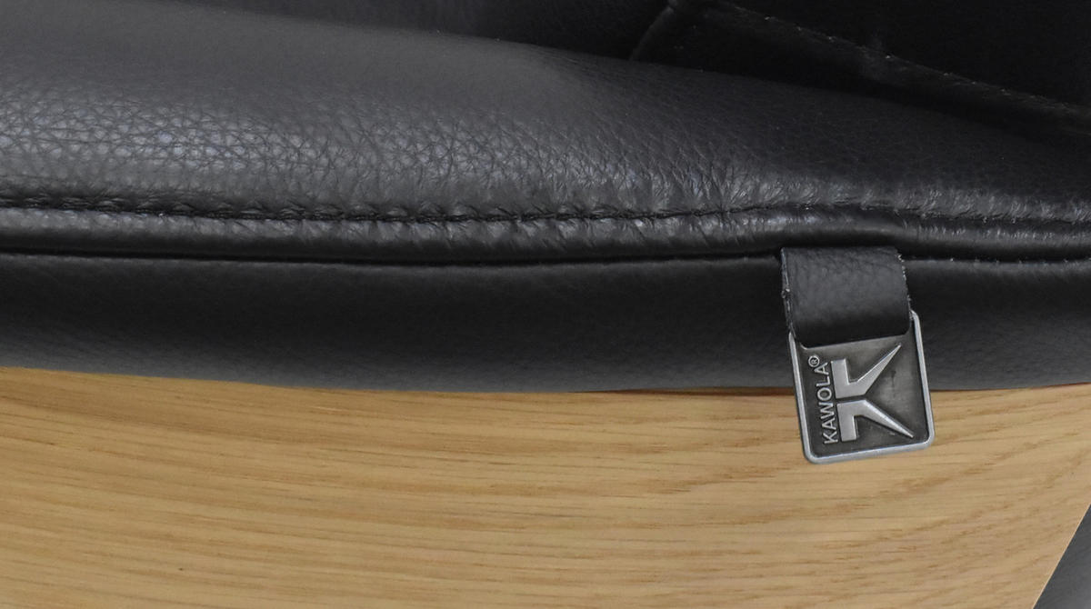 RELAXSESSEL VANITAS Schwarz Leder Relaxfunktion - Schwarz, Leder/Metall (75/108/86cm) - KAWOLA