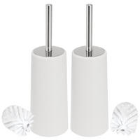 WC-BÜRSTE 2er-Set, weiß - Weiß, Kunststoff (10/34.5/10cm) - bremermann