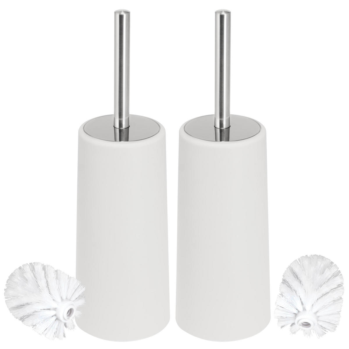 WC-BÜRSTE 2er-Set, weiß - Weiß, Kunststoff (10/34.5/10cm) - bremermann