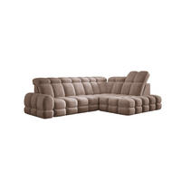 ECKSOFA TOLLO Salvador-stoff L-form 302x217x105 cm braun - Braun, Holz/Textil (217/302cm) - DomoHome