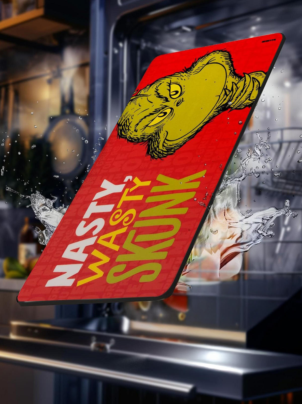 BRETTCHEN The Grinch Nasty Wasty Skunk Rot 14,5 x 23,5 cm - Rot, Kunststoff (14.5/23.5cm) - United Labels