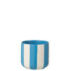 BLUMENTOPF GESTREIFT Blau - Blau, Keramik (13/12.5cm) - J-Line