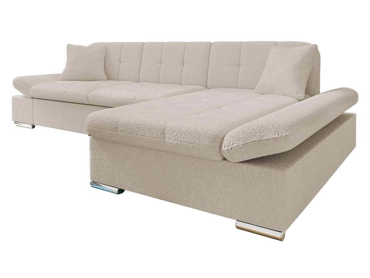 ECKSOFA Malwi Premiumi, Seite: Rechts - Hellbraun, Holz/Textil (278/161cm) - MIRJAN24