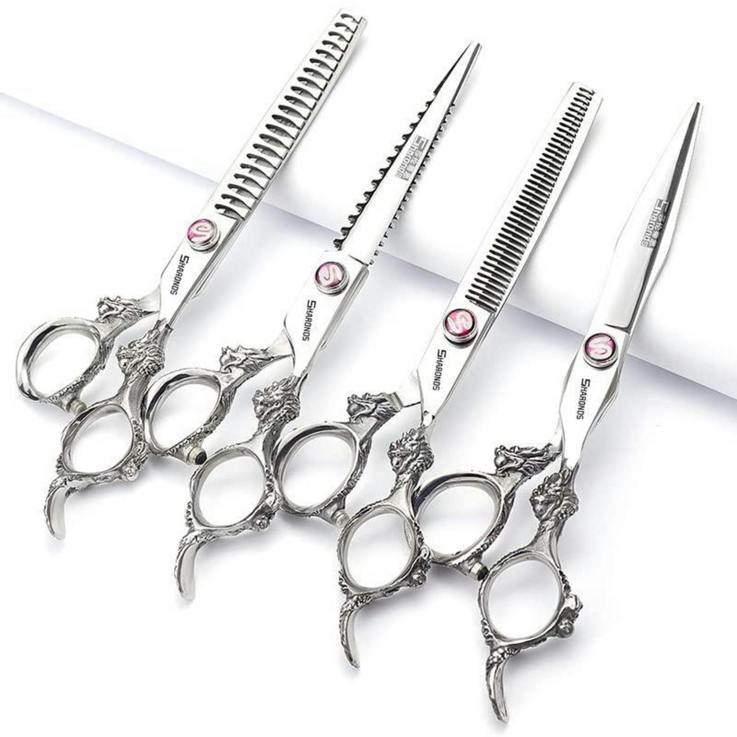 FRISEURSCHEREN Set 4-teilig Edelstahl 16.5 cm - Silberfarben, Metall (6/1/17.7cm)