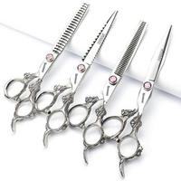 FRISEURSCHEREN Set 4-teilig Edelstahl 16.5 cm - Silberfarben, Metall (6/1/17.7cm)