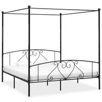 HIMMELBETT-GESTELL 180/200 Cm Metall Schwarz - Schwarz, Metall (180/200cm) - vidaXL