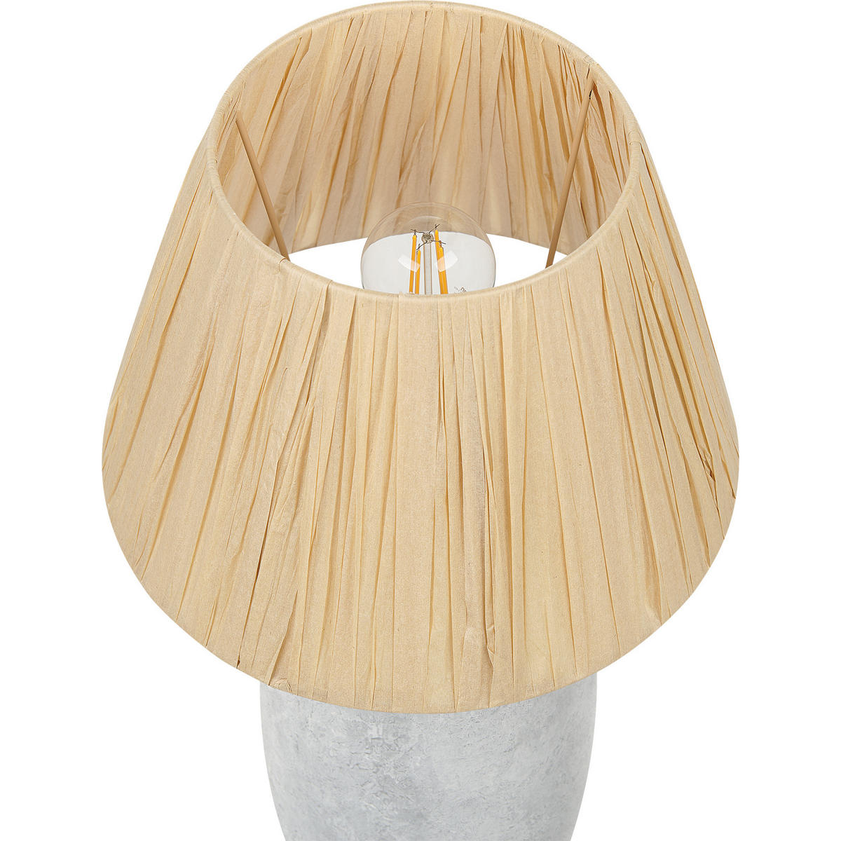 TISCHLAMPE Matilde 30/30/56 cm - Grau, Keramik (30/30/56cm) - Beliani