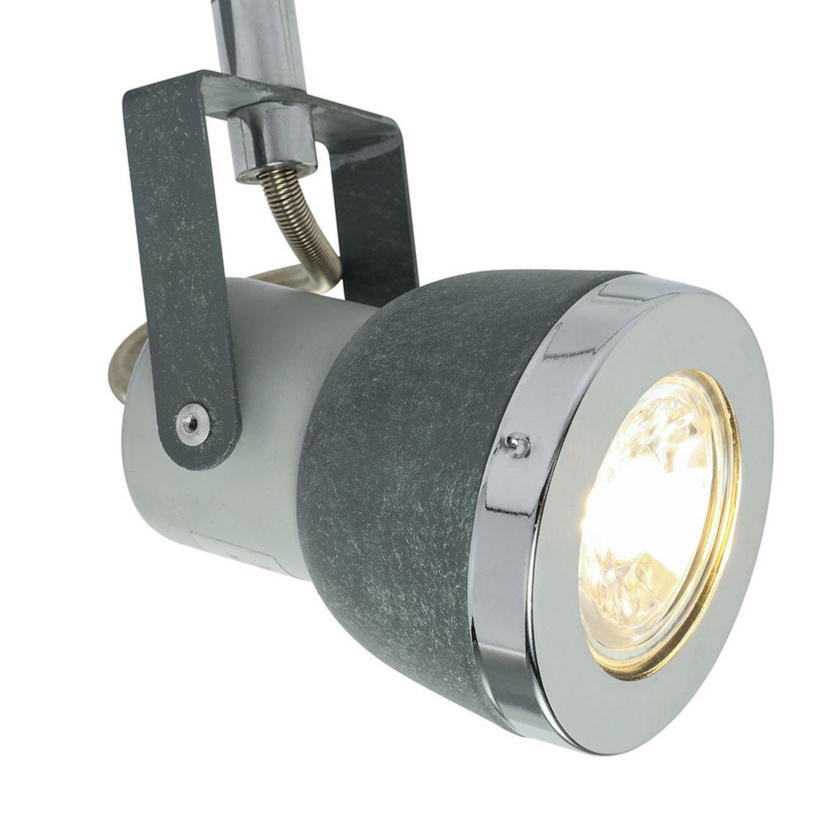 LED DECKENLEUCHTE Steingrau Chrom - Grau, Metall (26/8/18.5cm) - Globo Lighting