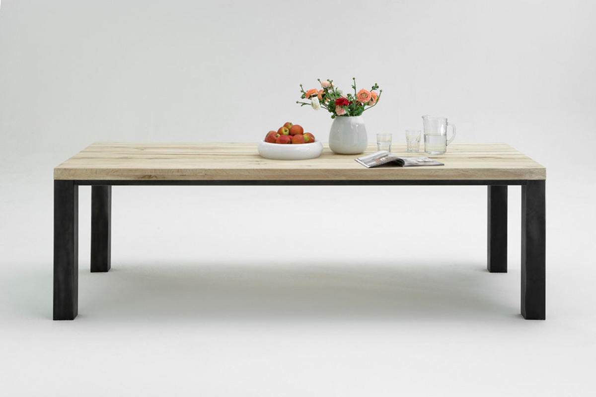 ESSTISCH NELA Anthrazit Metall - Anthrazit, Metall (180/100/76cm) - KAWOLA