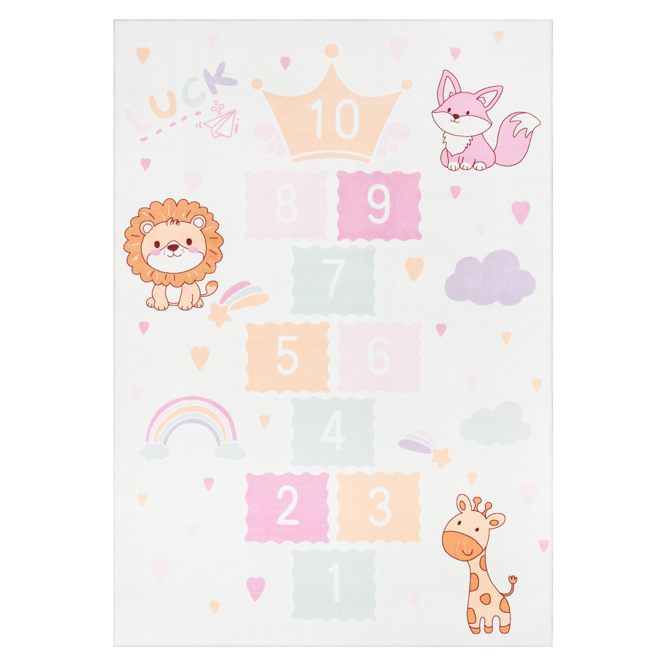 KINDERTEPPICH KIDS Creme Hüpfspiel 140/200 cm - Creme, Textil (140/200cm) - Tapiso