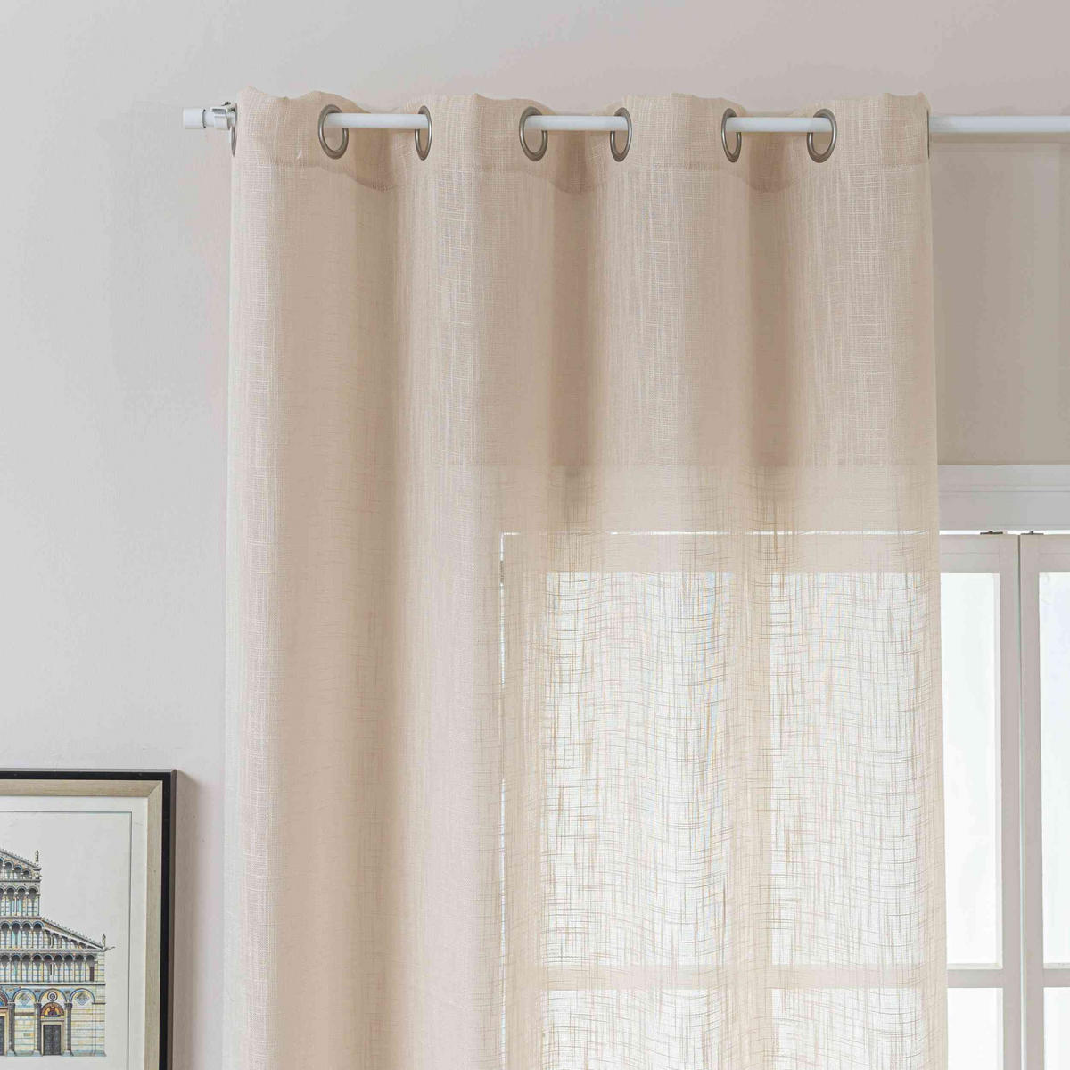 GARDINE SEOUL HxB 245x140 cm Beige - Beige, Textil (140/245cm) - Gardinenbox