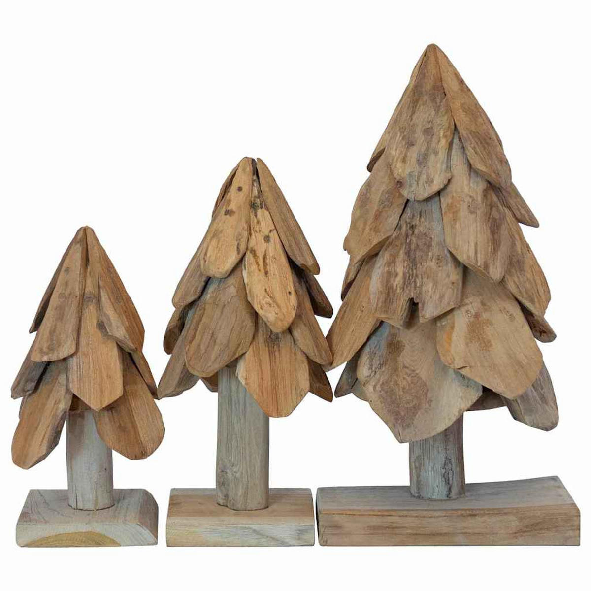 WEIHNACHTSBAUM Rustikaler 20/20/40 Cm Braun Massivholz Teak - Braun, Holz (40cm) - vidaXL